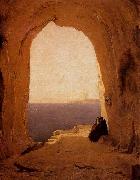 Karl Blechen Grotto in the Gulf of Naples oil on canvas
